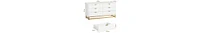 gaomon Dresser For Bedroom, Large 6 Drawer Dresser Organizer With Golden Metal Handle And Legs, Modern Chest Of Drawers, Large Dresser For Closet, Hal