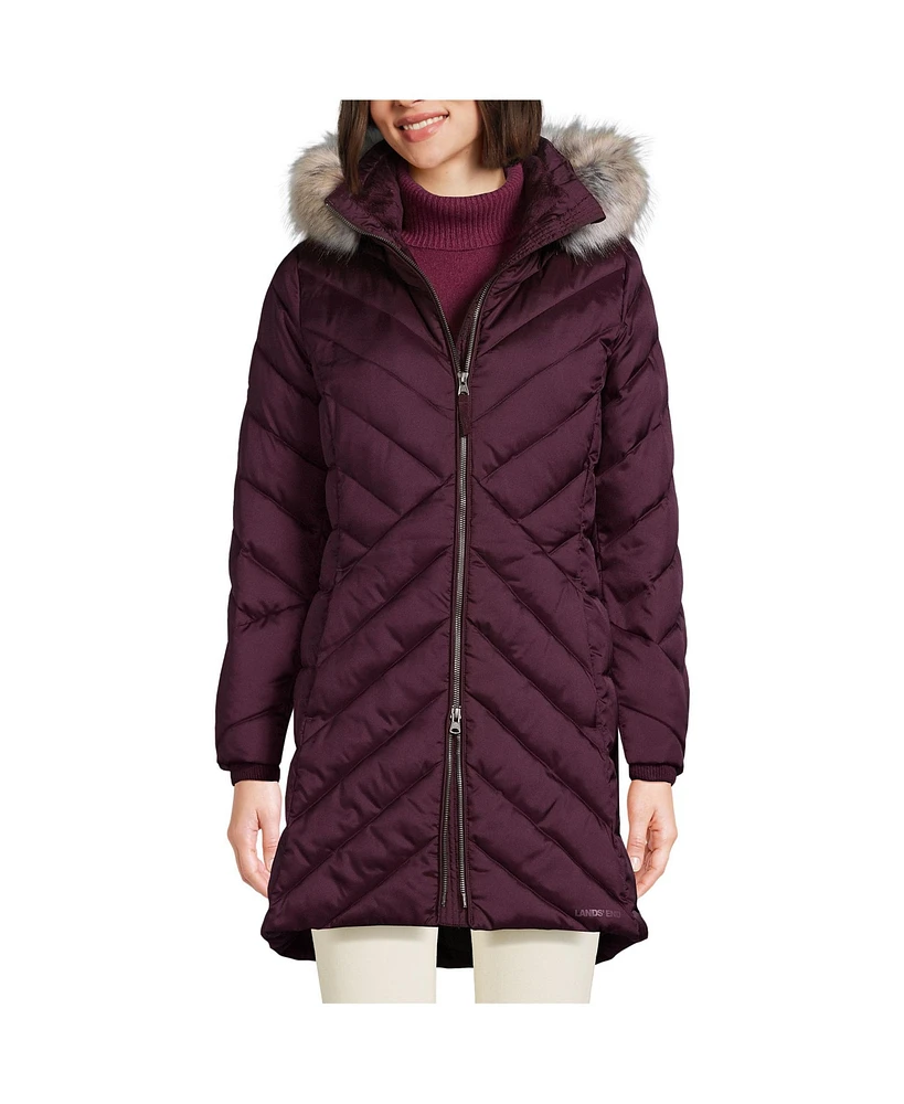 Lands' End Women's Tall Insulated Cozy Fleece Lined Winter Coat