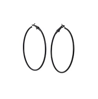 Sohi Women's The Large Minimal Hoop Earrings