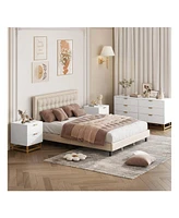 gaomon Dresser For Bedroom, Large 6/7 Drawer Organizer With Golden Metal Handle And Legs, Modern Chest Of Drawers, Closet