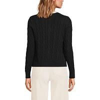 Lands' End Petite Drifter Cable Cardigan Sweater