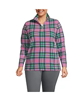 Lands' End Plus Size Anyweather Fleece Quarter Zip Pullover