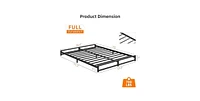 gaomon Full Size Metal Platform Bed Frame with Steel Slat Support