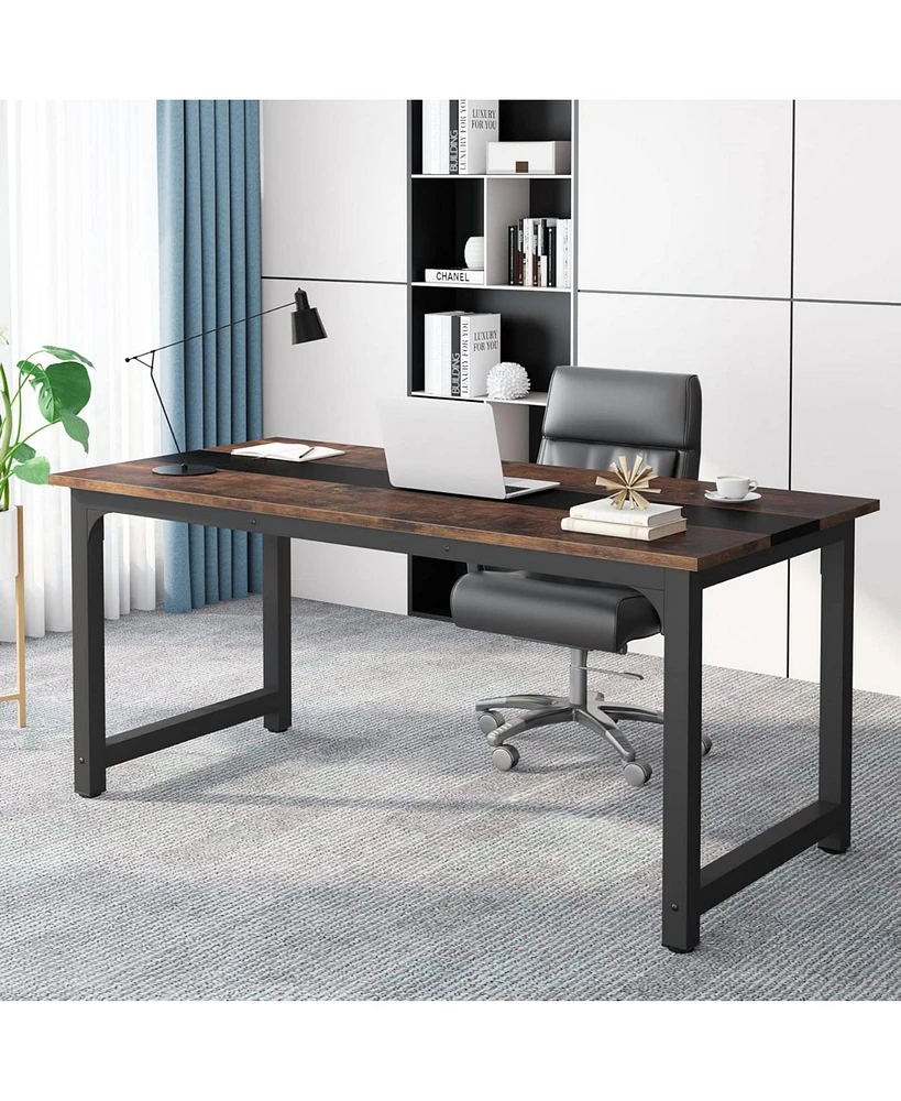 Tribesigns Large Executive Desk with Thicken Frame,70.8”Office Computer Desk，Modern Simple Workstation Business Furniture