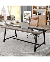 Tribesigns 71" Executive Desk, Large Office Computer Desk, [Spacious Work Area] Modern Simple Workstation Writing Table Study Desk for Home Office