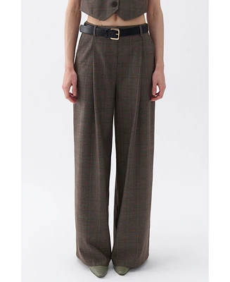 Nocturne Women's Mid Rise Patterned Pants