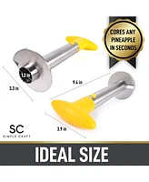 Zulay Kitchen Pineapple Corer and Slicer Tool - Pineapple Cutter With Sharp Built-in Blade & Detachable Handle