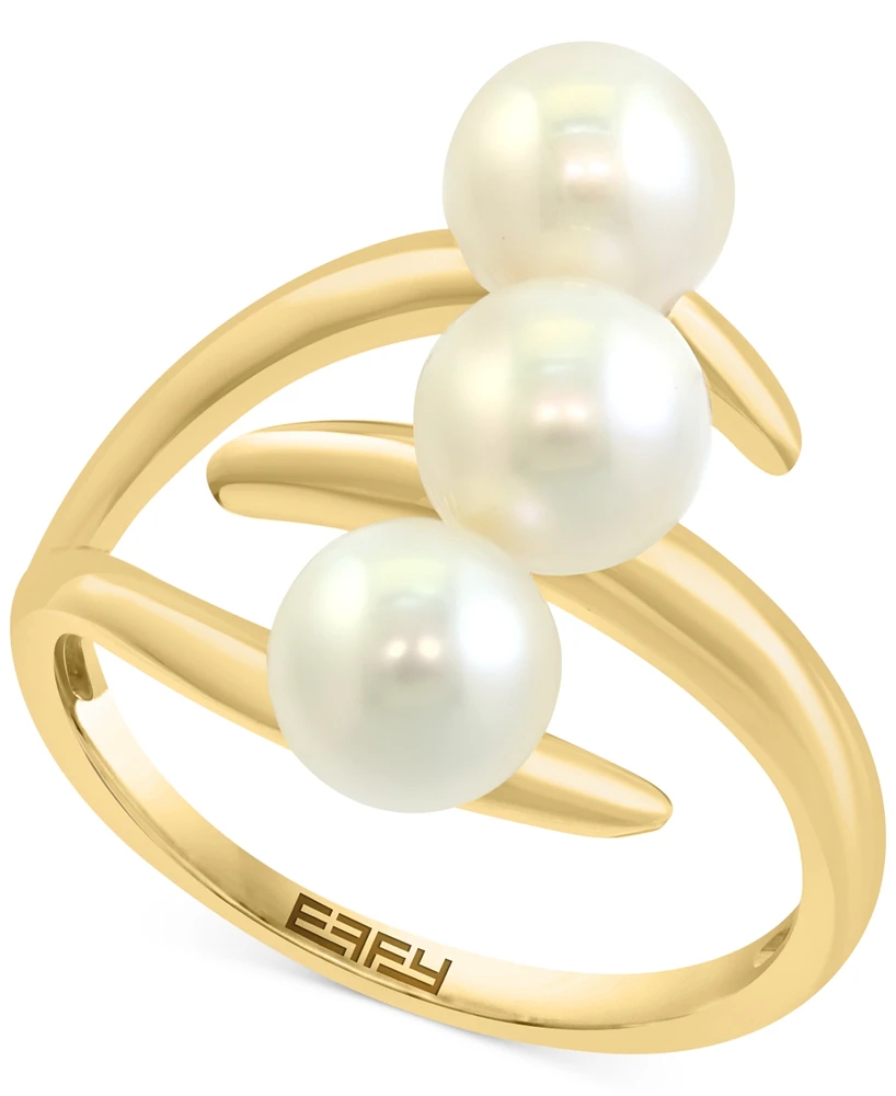 Effy Cultured Freshwater Pearl (6mm) Triple Row Statement Ring