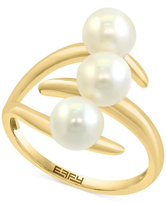 Effy Cultured Freshwater Pearl (6mm) Triple Row Statement Ring