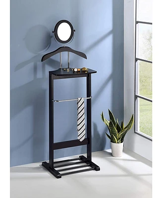 Kings Brand Furniture Millett Wood & Metal Suit Valet Stand