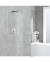 Flynama Wall Mounted 10 in. Rain Shower Head Faucet with Valve