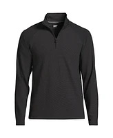 Lands' End Men's Long Sleeve Waffle Quarter Zip