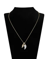 Unwritten Crystal and Mother of Pearl Wing Pendant Necklace