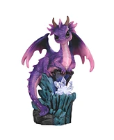 Fc Design 7.25"H Led Cute Dragon on Rocks Figurine Decoration Home Decor Perfect Gift for House Warming