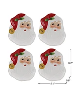 Mr. Christmas 6" Ceramic Santa Plate Set