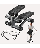 Slickblue Exercise Steppers with Resistance Bands Stair Stepper for Home Workout and Fitness