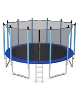 Gymax 16FT Jumping Exercise Recreational Bounce Trampoline for Kids W/Safety Enclosure