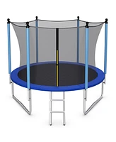 Gymax 8FT Jumping Exercise Recreational Bounce Trampoline for Kids W/Safety Enclosure