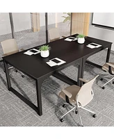 Tribesigns Conference Table, Square Meeting Seminar Table Rectangular Meeting Room Table, 41.3L x 41.3W x 29.5H