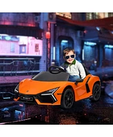 Qaba Lamborghini Revuelto Licensed Kids Ride on Car w/ Suspension,