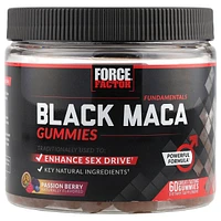 Force Factor Black Maca Gummies, Black Maca Root to Enhance Vitality in Men & Women, Increase