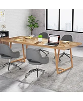 Tribesigns 70.8 Inch Executive Desk, Large Computer Desk Workstation Table, Modern Large Office Desks Small Conference Table Business Furniture for Ho
