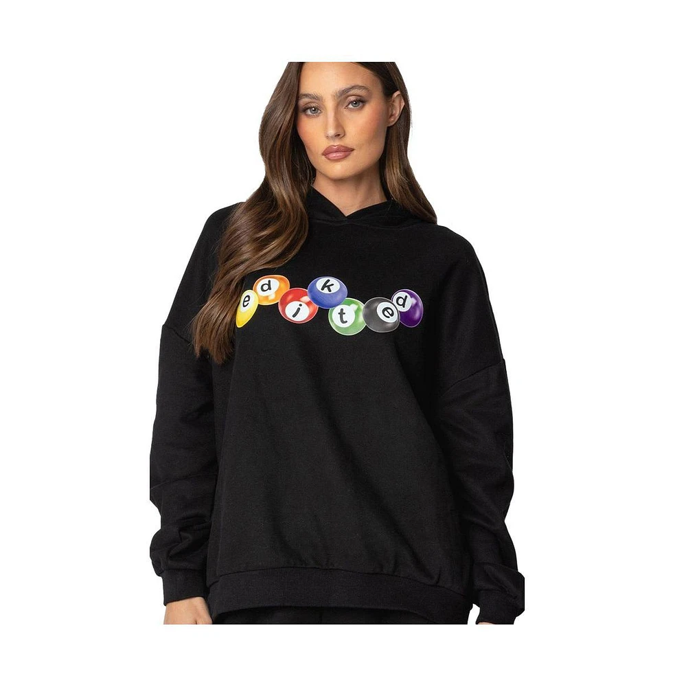 Edikted Women's Billiard Oversized Hoodie