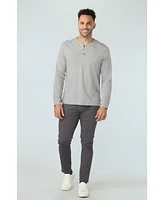 Vustra Men's Chiseled Stone Long Sleeve Henley