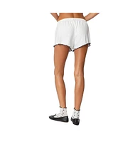 Edikted Women's Chelsey Pointelle Shorts