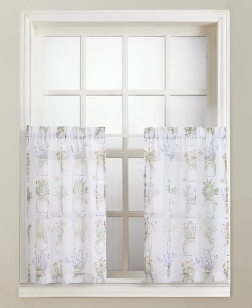 Eve's Garden 54" x 24" Pair of Tier Curtains