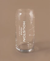 Narbo The Can Houston Map Everyday Glassware, Set of 2