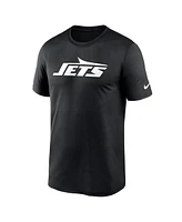 Nike Men's Black New York Jets Primetime Legend Wordmark Performance T-Shirt