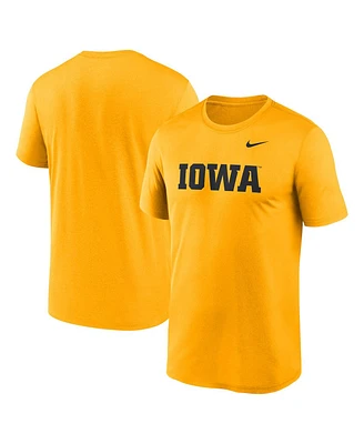 Nike Men's Gold Iowa Hawkeyes Primetime Legend Wordmark T-Shirt