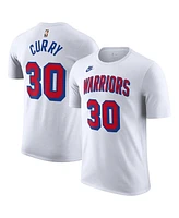 Nike Men's Stephen Curry White Golden State Warriors Classic Edition Name Number T-Shirt