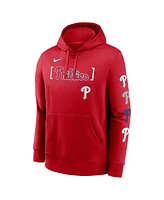 Nike Men's Red Philadelphia Phillies Club Stack Pullover Hoodie