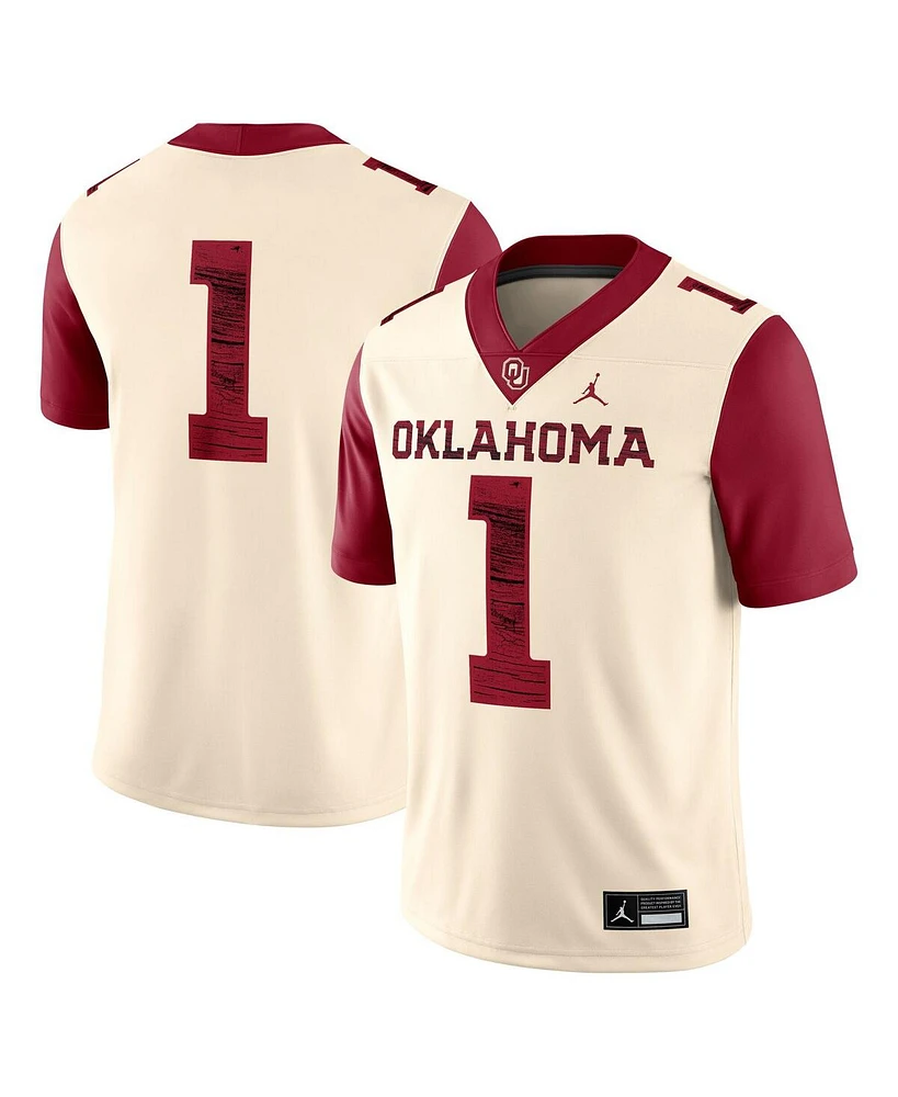 Jordan Men's 1 Natural Oklahoma Sooners Alternate Game Jersey