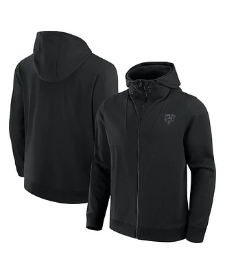 Fanatics Men's and Women's Black Chicago Bears Front Office Full-Zip Hoodie