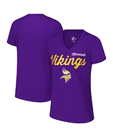 G-iii 4Her by Carl Banks Women's Purple Minnesota Vikings Post Season V-Neck T-Shirt