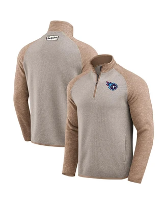 Fanatics Men's Tan Tennessee Titans Tonal Quarter-Zip Jacket