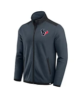 Fanatics Men's Navy Houston Texans Color Block Polar Fleece Full-Zip Jacket