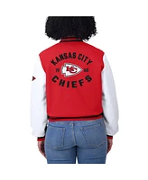 Wear by Erin Andrews Women's Red/White Kansas City Chiefs Varsity Full-Zip Jacket