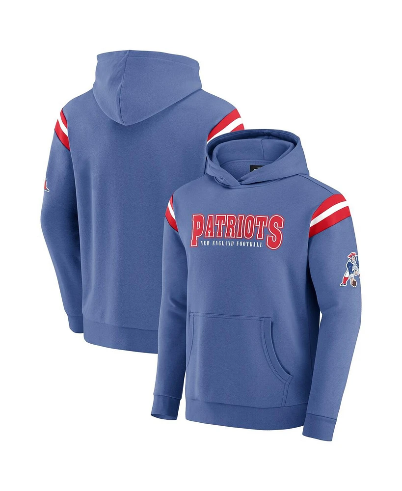 Fanatics Men's Royal New England Patriots Nfl Football Pullover Hoodie