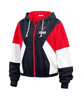 Wear by Erin Andrews Women's Navy Houston Texans Color Block Full-zip Windbreaker Jacket