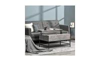 Slickblue Top Coffee Table with Modern Design, Grey Finish