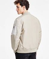 Guess Men's Tech Nylon Utility Bomber Jacket