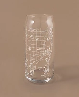 Narbo The Can Miami Map Everyday Glassware, Set of 2