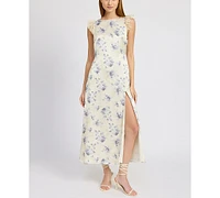 En Saison Women's Petra Floral Lace-Trim Maxi Dress