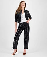 Guess Women's Jill Sequin-Front Boyfriend Jeans
