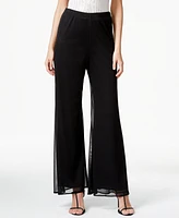 Msk Mesh Wide-Leg Dress Pants