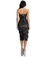 Dress the Population Women's Viviana Sequined Fringe